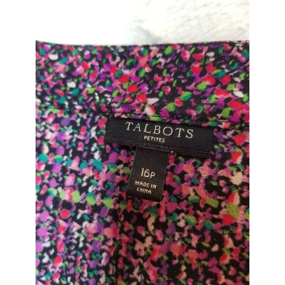 Talbots Petites Womens Size 16P Multicolor Sleeveless Blouse Top Casual - Picture 3 of 6